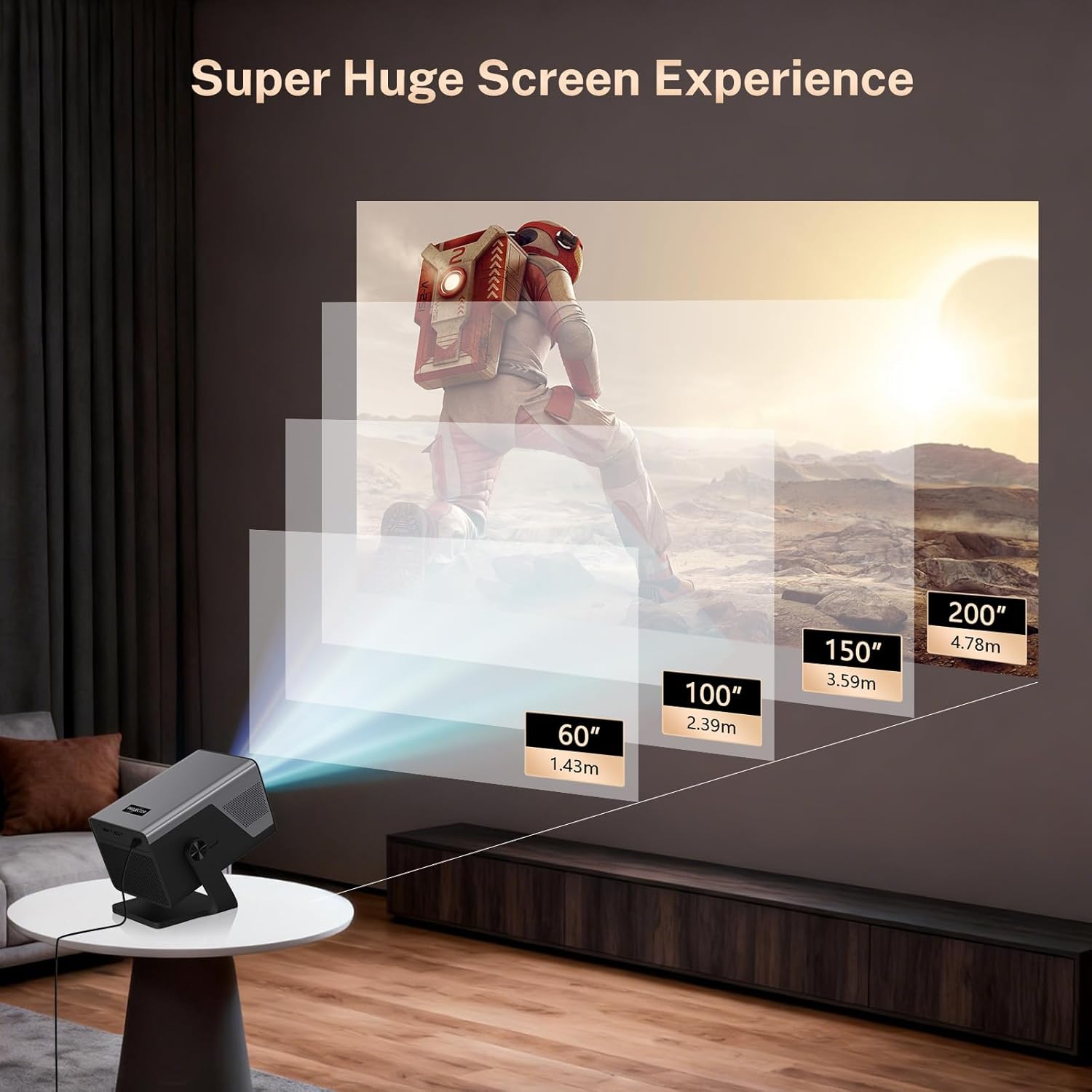 Imagen de [2000 ANSI / 1080P UHD Nativo/Calibración Visual IA] Proyector con 8K/4K Soporte, Proyector Inteligente X7 con Android 14, Enfoque y Corrección Automáticos, Audio Hi-Res, WiFi 6 & Bluetooth 5.4
