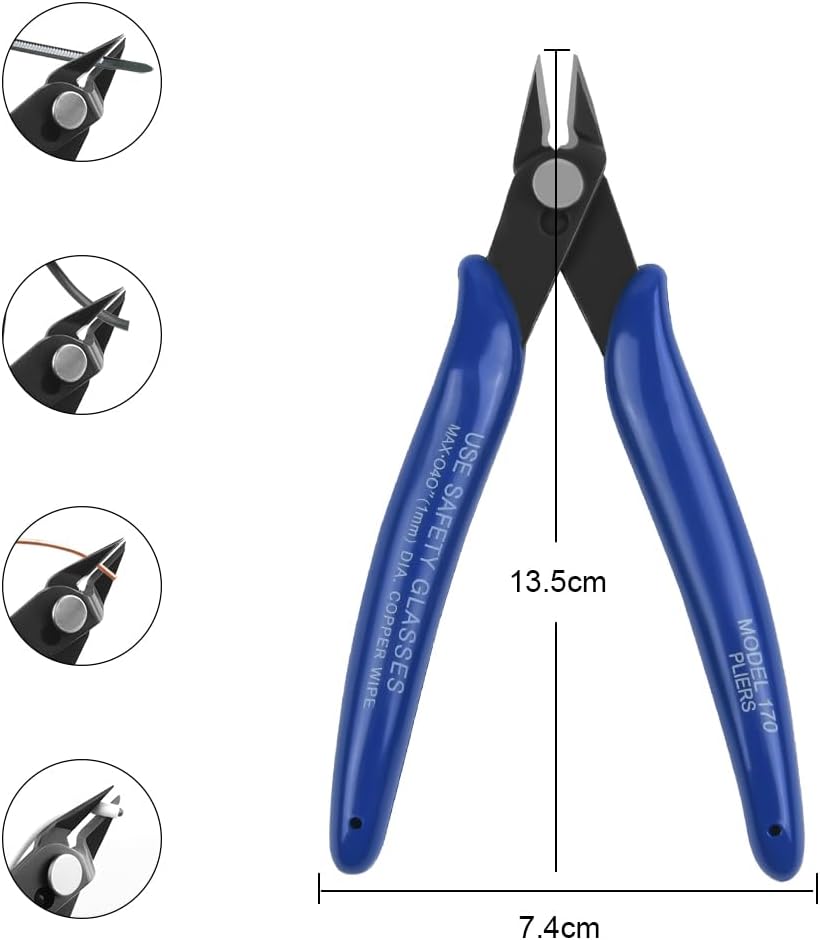 Imagen de Ainiv Kit 12 Pcs Pinzas de Precisión, Tweezers ESD Anti-Estáticas de Acero Inoxidable Electrónicas, Trabajo de Laboratorio, Joyería, Maintenance Tools, Negro