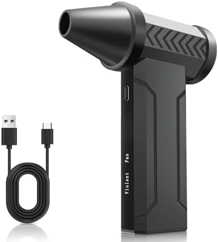 Imagen de Aire Comprimido Limpieza PC, 160000 RPM Aire Comprimido Eléctrico, Batería de 10000 mAh, 4 Velocidades Ajustables para Limpiar PC, Sofá, Teclado, Coche, el hogar