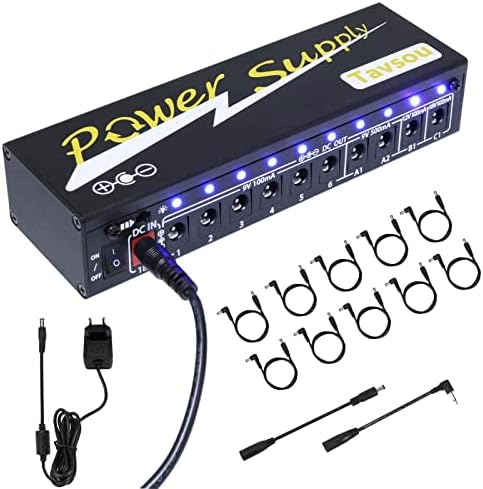 Imagen de Alimentación del Pedal de efecto de Guitarra con 10 Salidas de Corriente Continua Aisladas 9V / 12V / 18V EU Enchufe