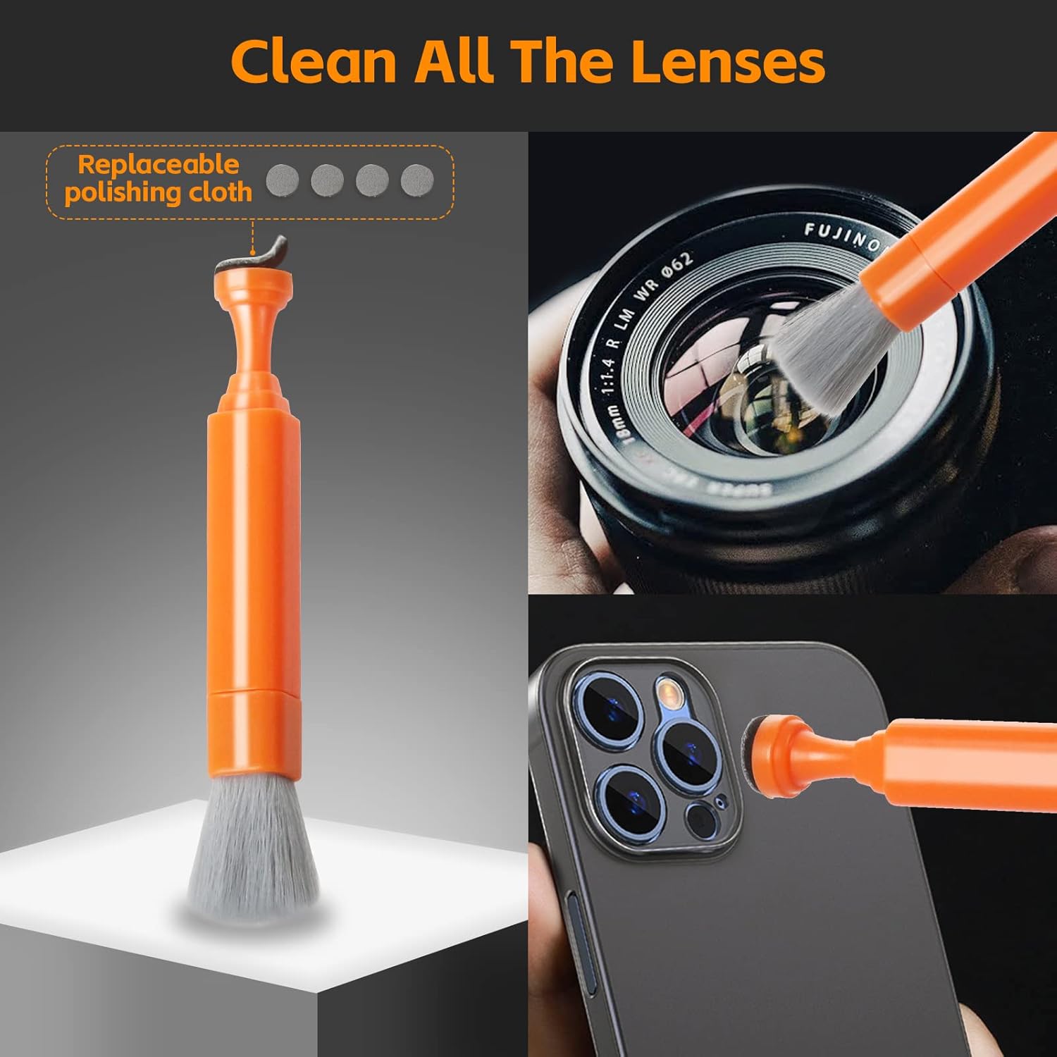 Imagen de Alyvisun Kit Limpieza Teclado, 11 en 1 Kit Limpieza PC Multifuncional, Cepillo de Limpiador Teclado con Extractor de Teclas, para Laptop, Teléfonos, Auriculares