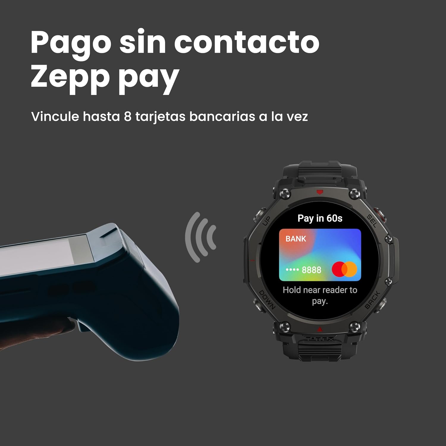 Imagen de Amazfit T-Rex 3 Pro Reloj Inteligente Deportivo para Hombre, Pantalla AMOLED de Zafiro, Bisel de Titanio, GPS de Banda Dual, Mapas Sin Conexión, Linterna Incorporada, para Android iPhone