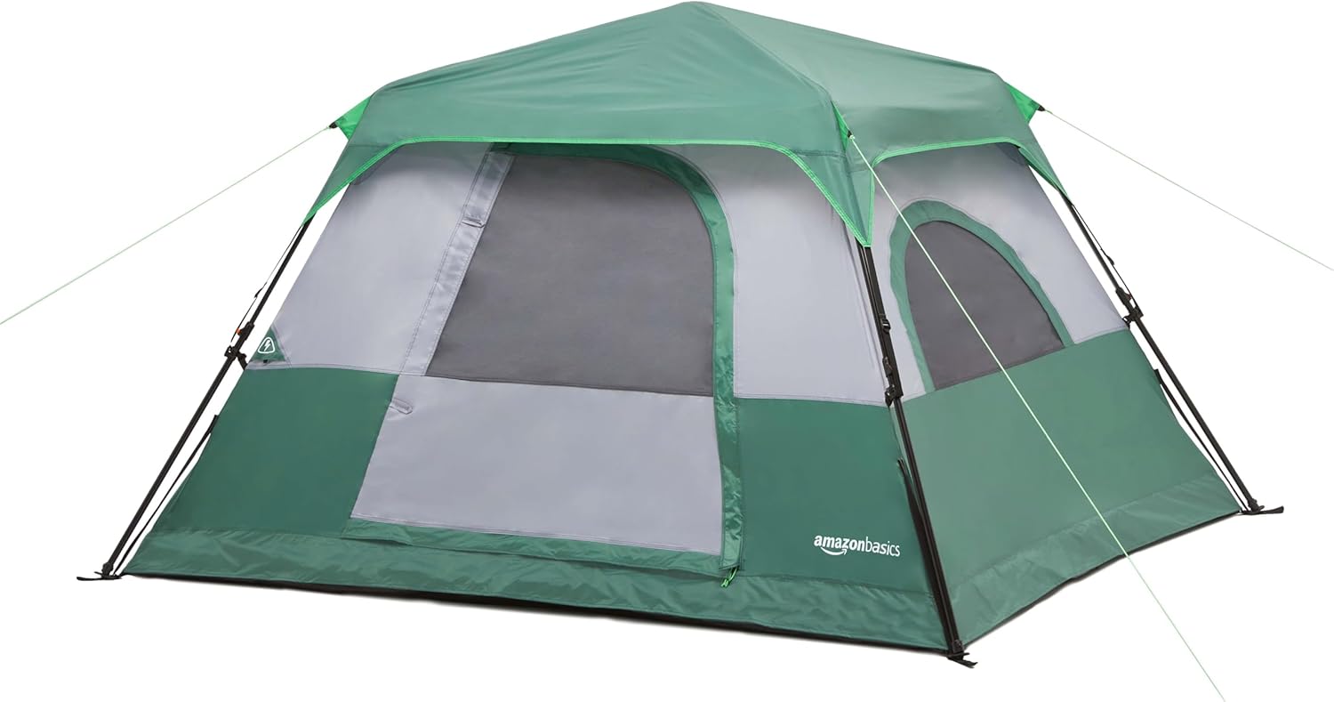 Imagen de Amazon Basics Tienda de campaña instantánea con Cubierta para la Lluvia y Bolsa de Transporte
