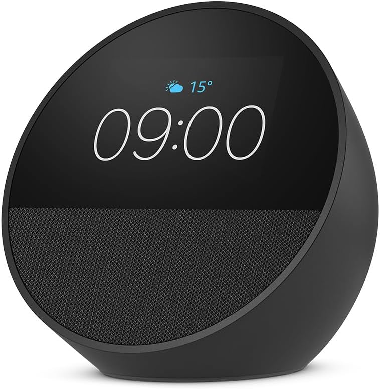 Imagen de Amazon Echo Spot (última generación) | Despertador inteligente con sonido de calidad| Negro, con Acceso Anticipado a Alexa+