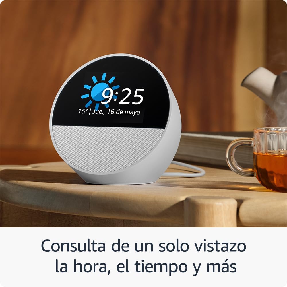Imagen de Amazon Echo Spot (última generación) | Despertador inteligente con sonido de calidad| Negro, con Acceso Anticipado a Alexa+