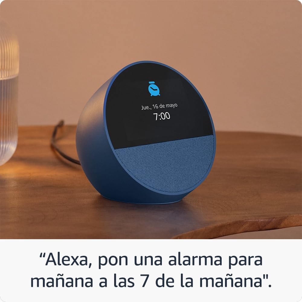 Imagen de Amazon Echo Spot (última generación) | Despertador inteligente con sonido de calidad| Negro, con Acceso Anticipado a Alexa+