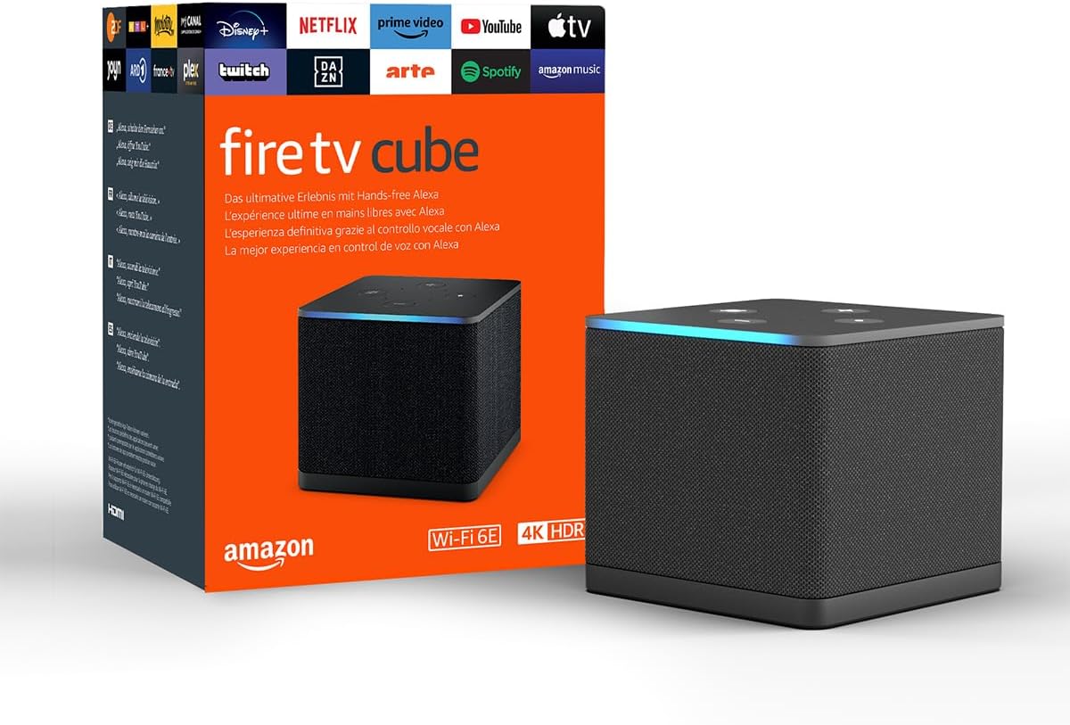 Imagen de Amazon Fire TV Cube (Última generación) | Reproductor multimedia en streaming con control por voz a través de Alexa, Wi-Fi 6E y Ultra HD 4K