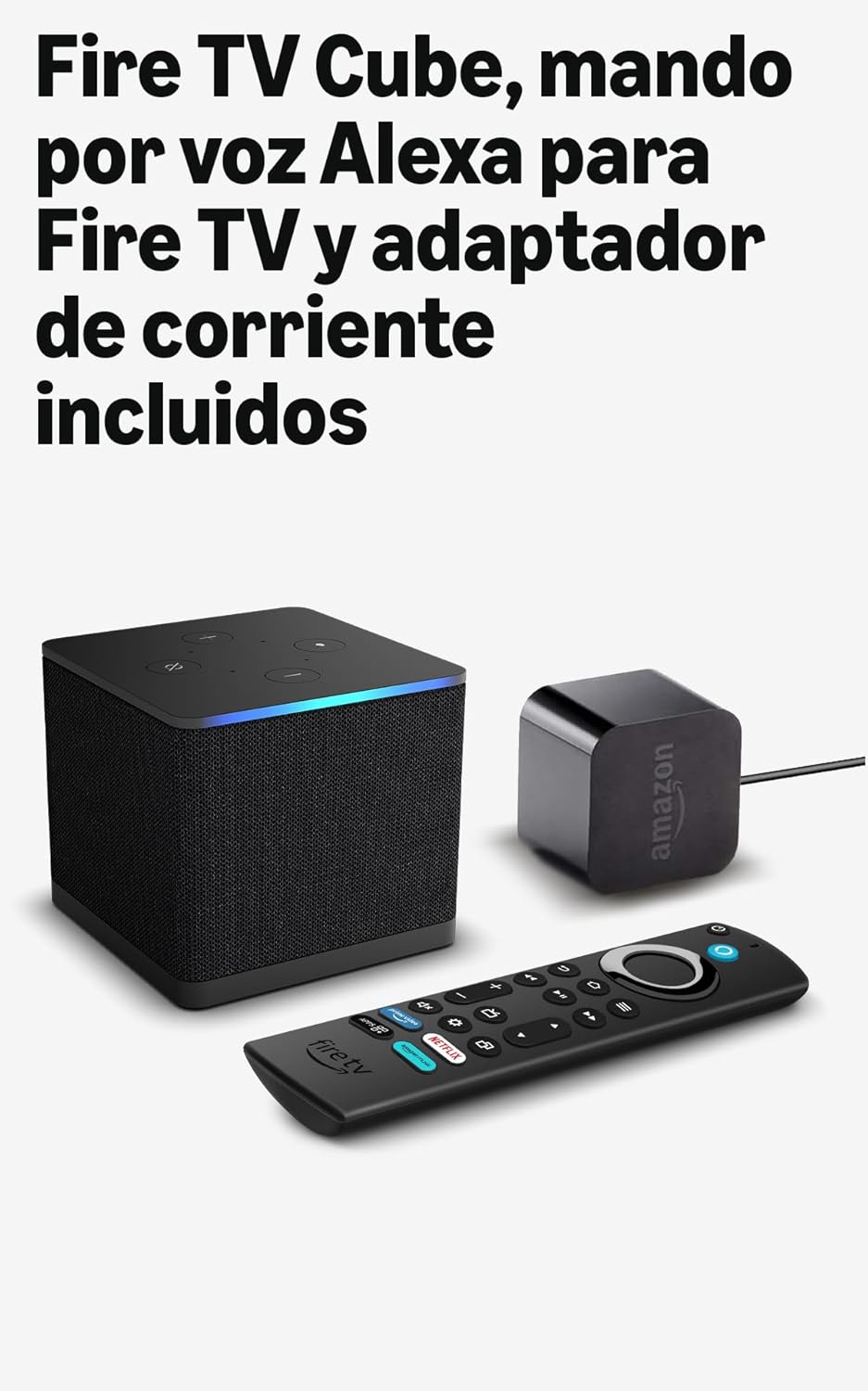 Imagen de Amazon Fire TV Cube (Última generación) | Reproductor multimedia en streaming con control por voz a través de Alexa, Wi-Fi 6E y Ultra HD 4K