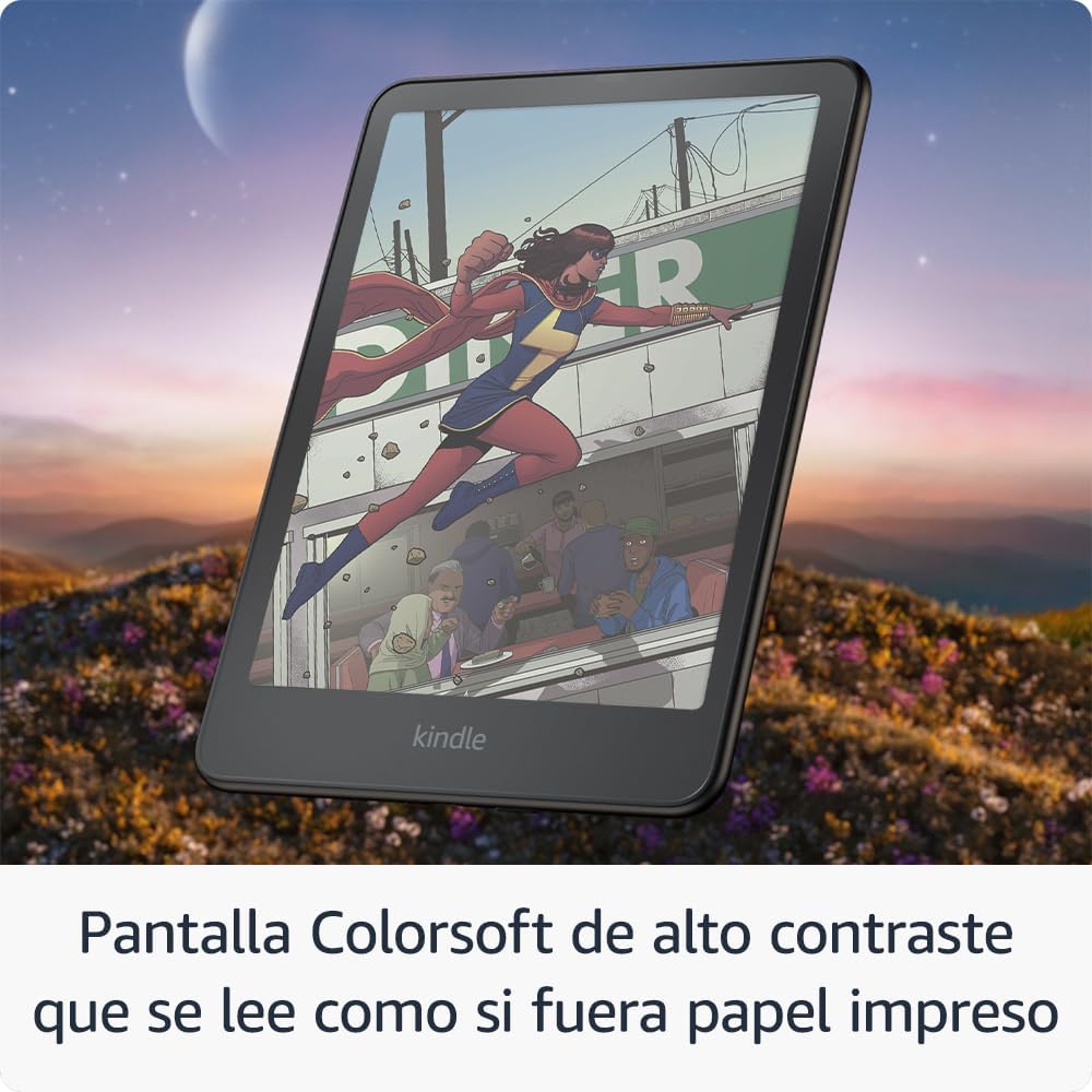Imagen de Amazon Kindle Colorsoft Signature Edition (última generación) | Con pantalla a color, luz frontal autorregulable, carga inalámbrica y gran duración de la batería | 32 GB