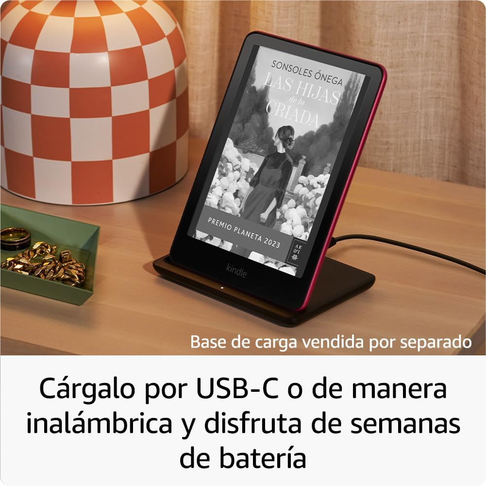 Imagen de Amazon Kindle Paperwhite Signature Edition (última generación) | Nuestro Kindle más rápido, con luz frontal autorregulable, carga inalámbrica y semanas de batería | 32 GB | Negro metalizado