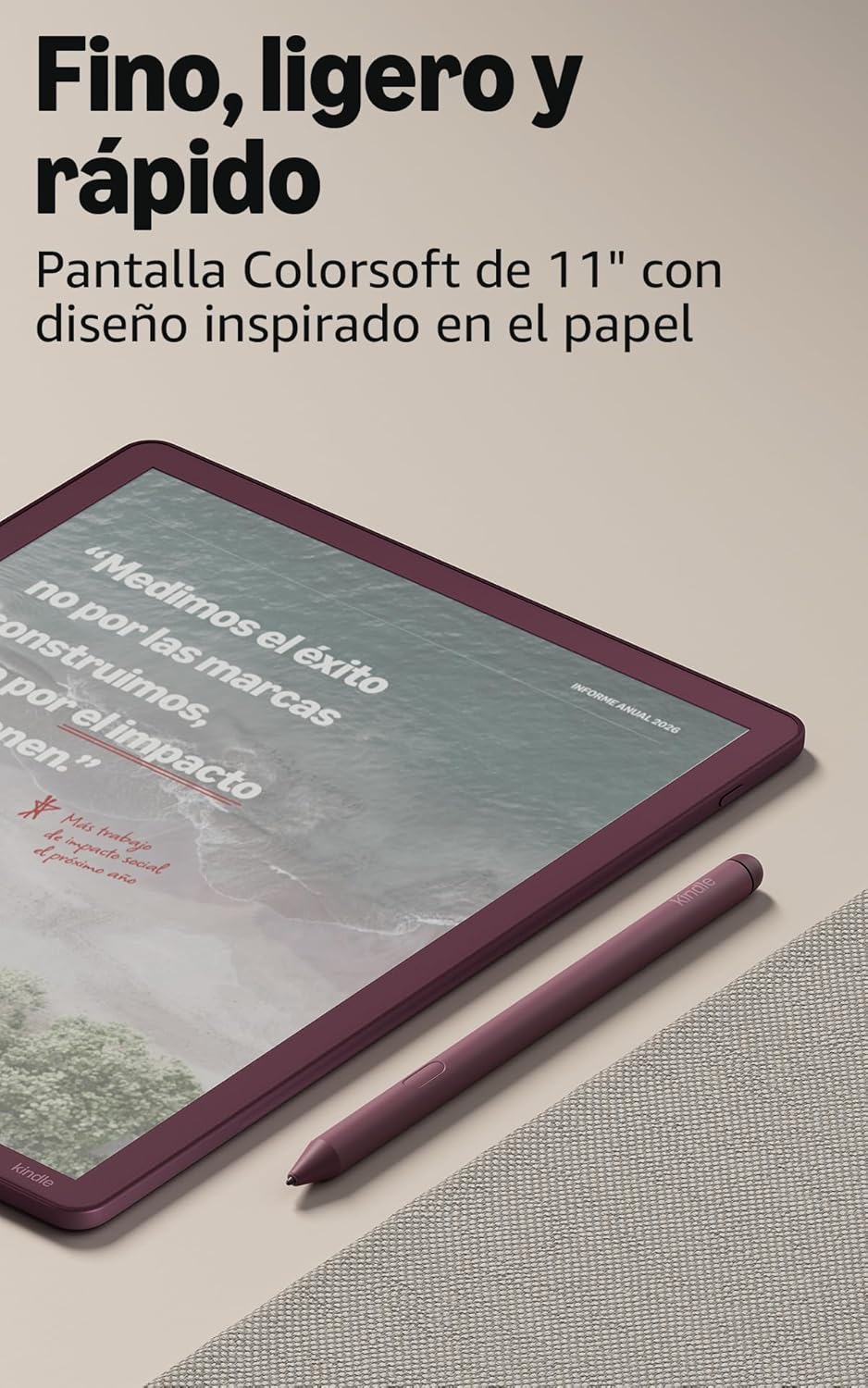 Imagen de Amazon Kindle Scribe Colorsoft (última gen.): fino, ligero y rápido, con pantalla a color de 11