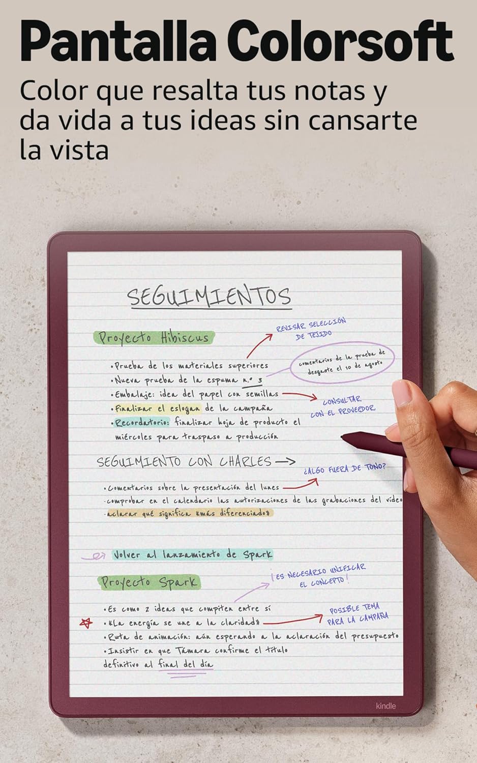 Imagen de Amazon Kindle Scribe Colorsoft (última gen.): fino, ligero y rápido, con pantalla a color de 11