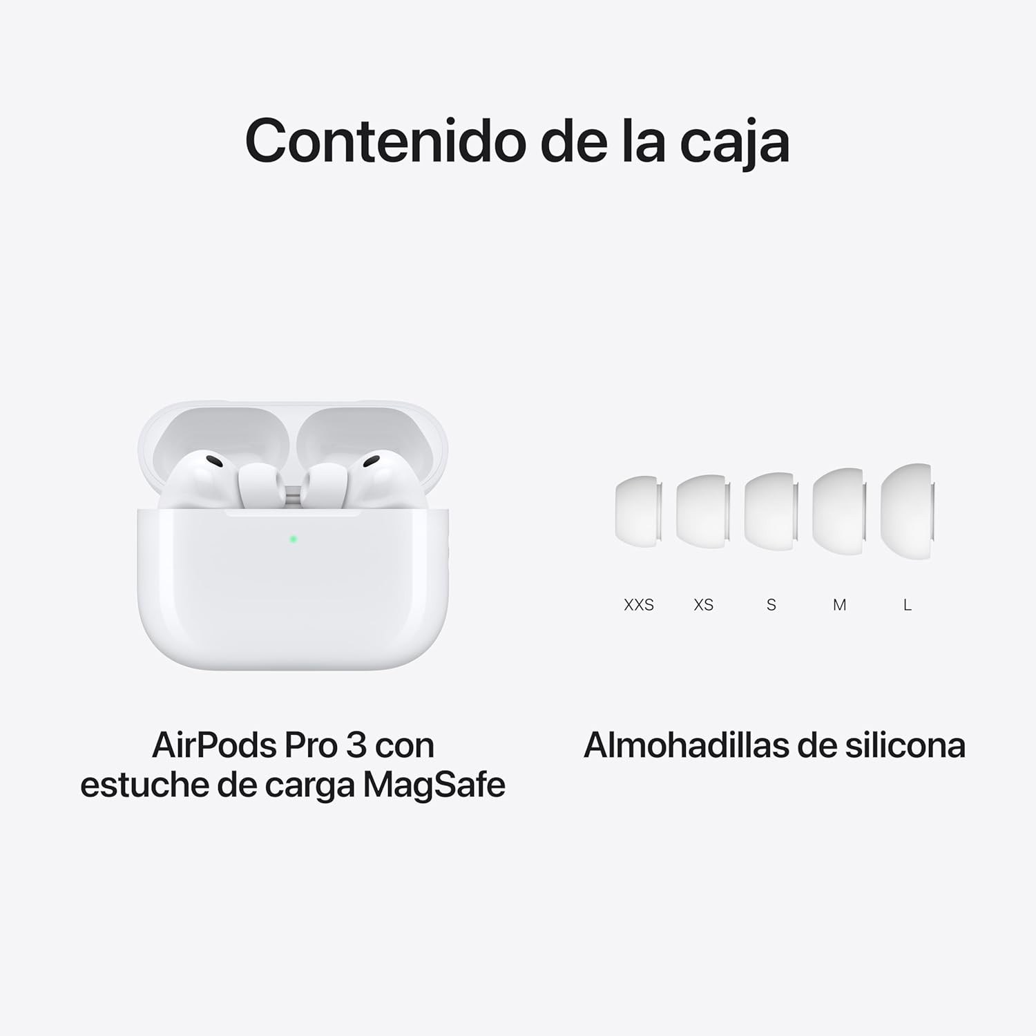 Imagen de Apple AirPods Pro 3 Auriculares inalámbricos con cancelación Activa de Ruido, medición de frecuencia Cardiaca, Auriculares Bluetooth, Audio Espacial, Sonido de Alta fidelidad y Carga por USB-C