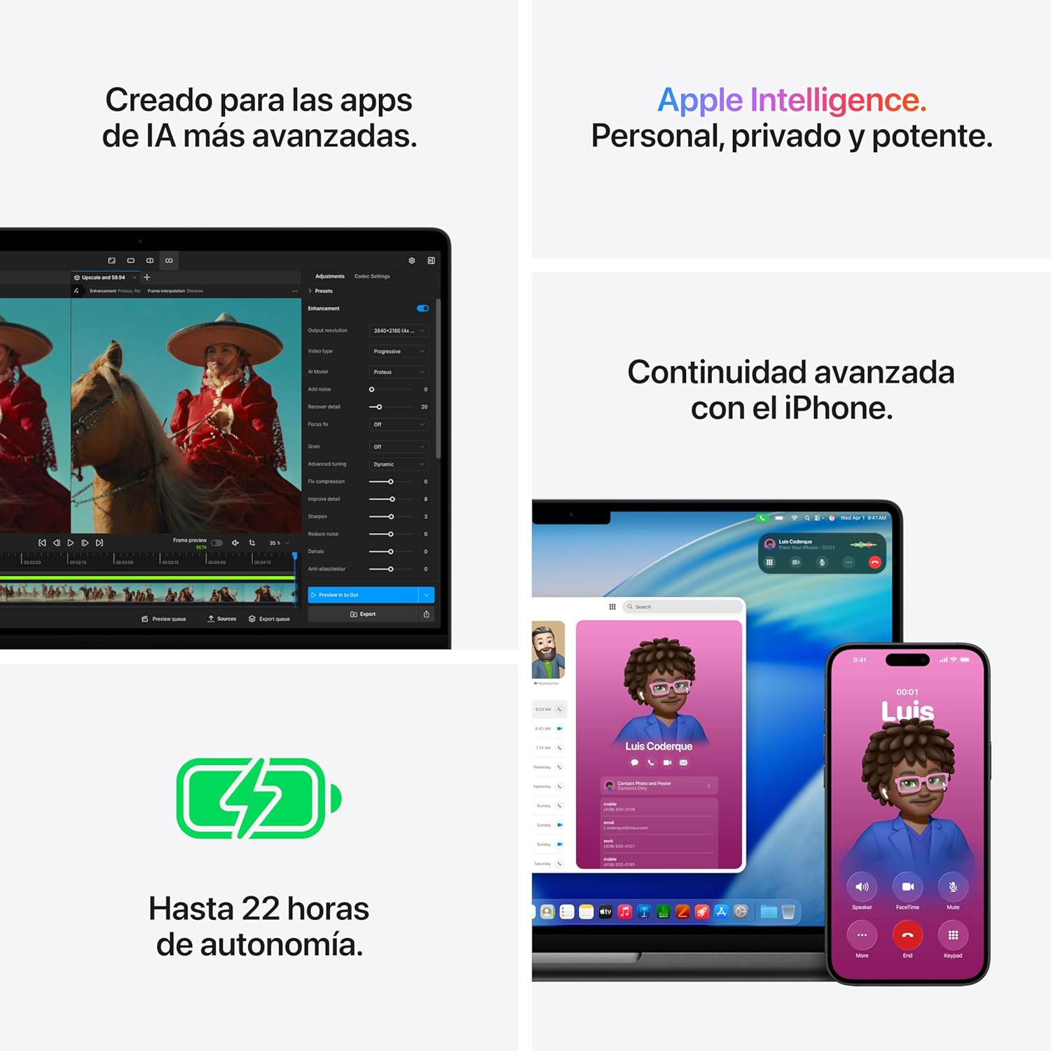 Imagen de Apple MacBook Pro de 14,2 Pulgadas portátil con Chip M5 Pro: Pantalla Liquid Retina, CPU de 15 núcleos y GPU de 16 núcleos, 24 GB Memoria unificada, 1 TB de SSD, Teclado español; Negro Espacial