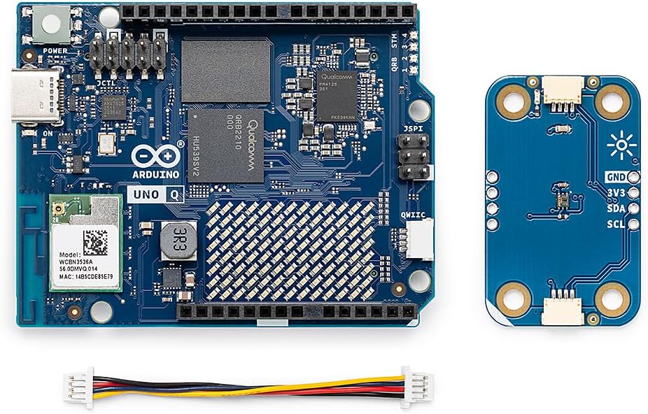Imagen de Arduino UNO Q 4GB Modulino Light Bundle: Kit de Detección Ambiental Inteligente