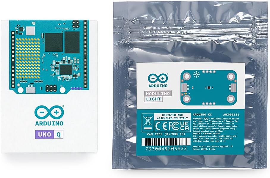 Imagen de Arduino UNO Q 4GB Modulino Light Bundle: Kit de Detección Ambiental Inteligente