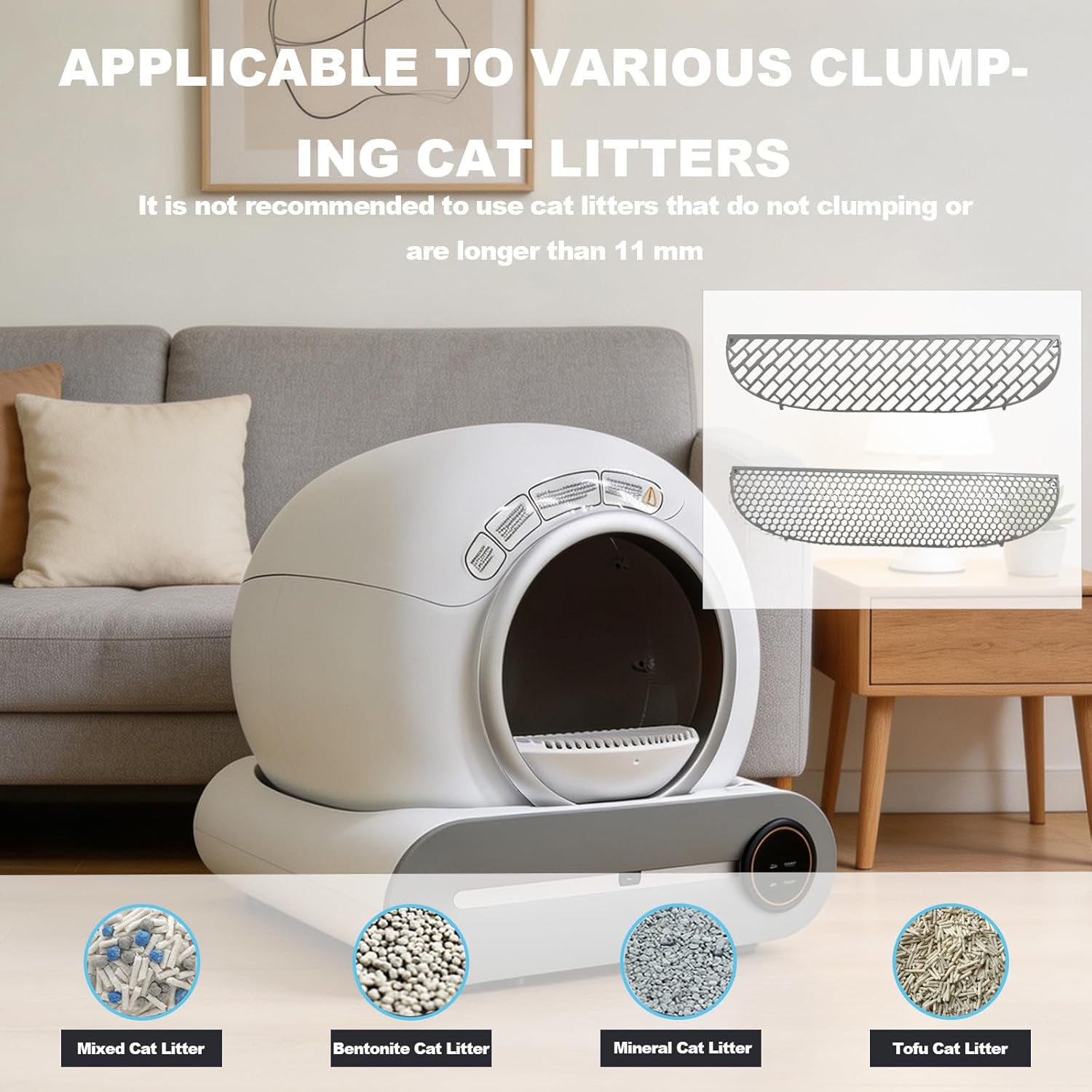 Imagen de Arenero Automatico Gatos, Arenero Electrico para Gatos con Eliminación de Olores, Control de App Sensor de Infrarrojos Silencioso con Múltiples Gatos