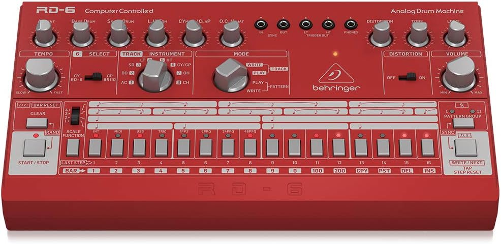 Imagen de Behringer RD-6-RD, Máquina de tambor analógico, RHYTHM DESIGNER RD-6, Rojo