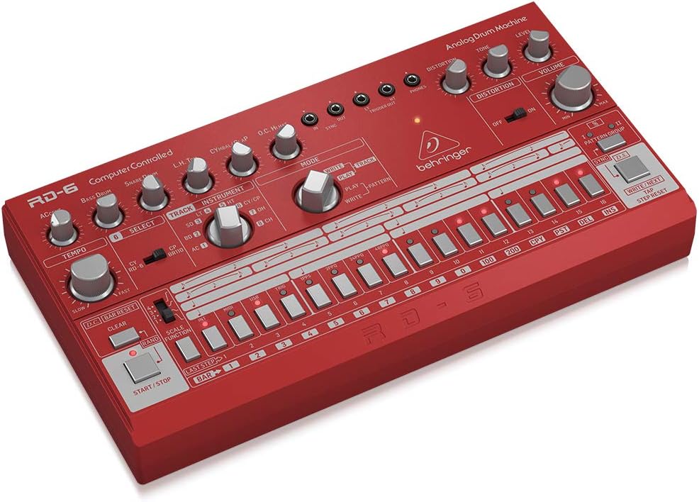 Imagen de Behringer RD-6-RD, Máquina de tambor analógico, RHYTHM DESIGNER RD-6, Rojo