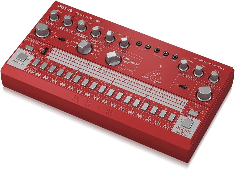 Imagen de Behringer RD-6-RD, Máquina de tambor analógico, RHYTHM DESIGNER RD-6, Rojo