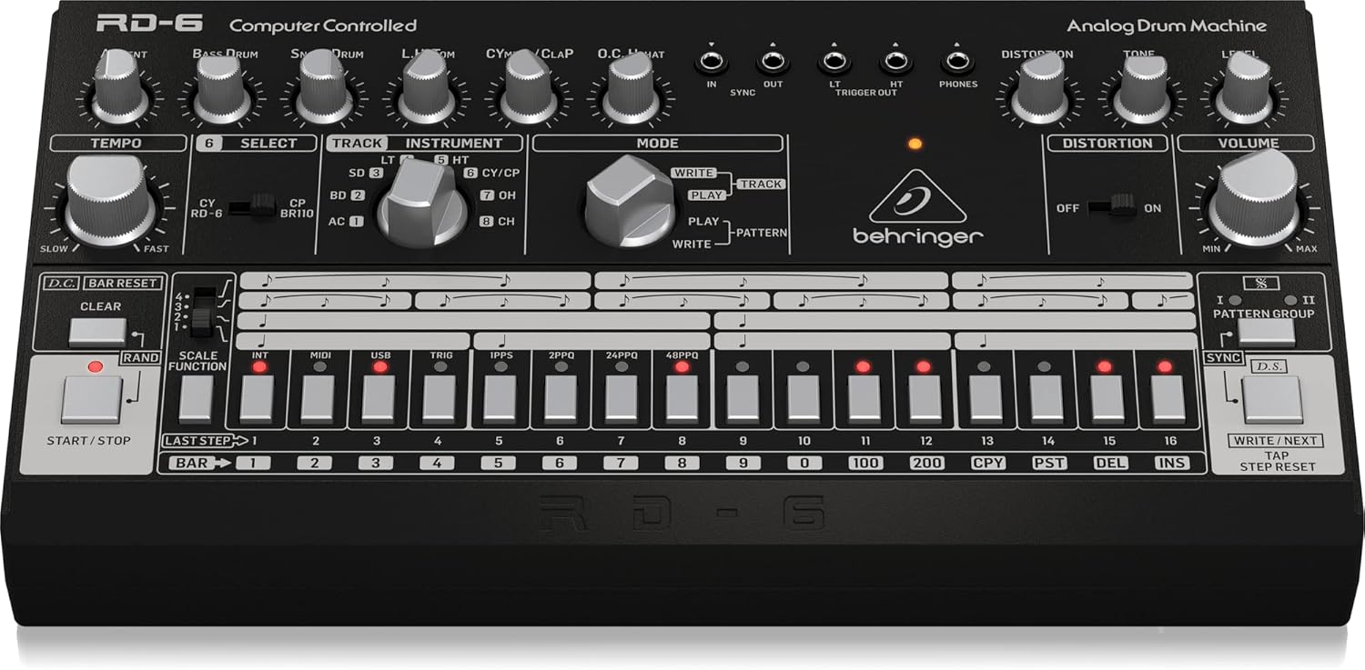 Imagen de Behringer RD-6-RD, Máquina de tambor analógico, RHYTHM DESIGNER RD-6, Rojo