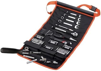 Imagen de BLACK+DECKER Kit de 77 herramientas para automóvil, Incluye Rollo de Nylon, Atornillador de Carraca, Puntas Variadas, Llaves de Vaso, Llaves Hexagonales, Alicate, A7063-QZ