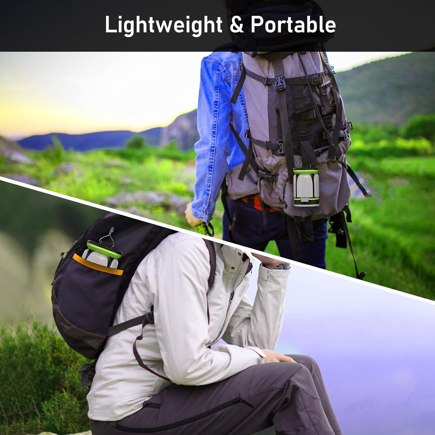 Imagen de Blukar Lámpara Camping, Linterna de Camping Led Recargable - 7 Modos Lluminación 60 LED Super Brillante Lampara Camping Más de 10 Horas de Duración de La Batería para Camping, Emergencia, Pesca, etc