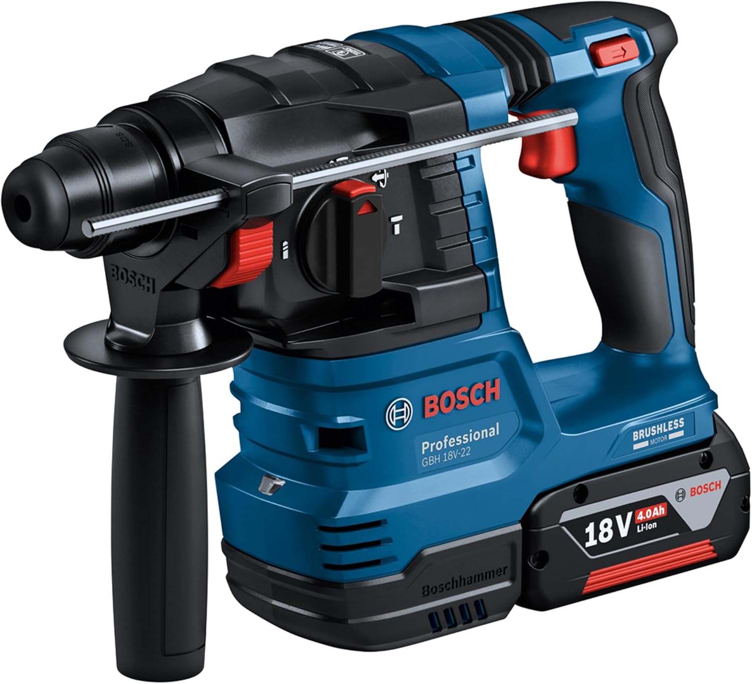 Imagen de Bosch Professional 18V System Combo-Kit: GSB 18V-45 + GBH 18V-22 + GWS 18V-8 (incl. 3 GBA 4,0 Ah, GAL 18V-40, Maletín - Amazon Exclusive