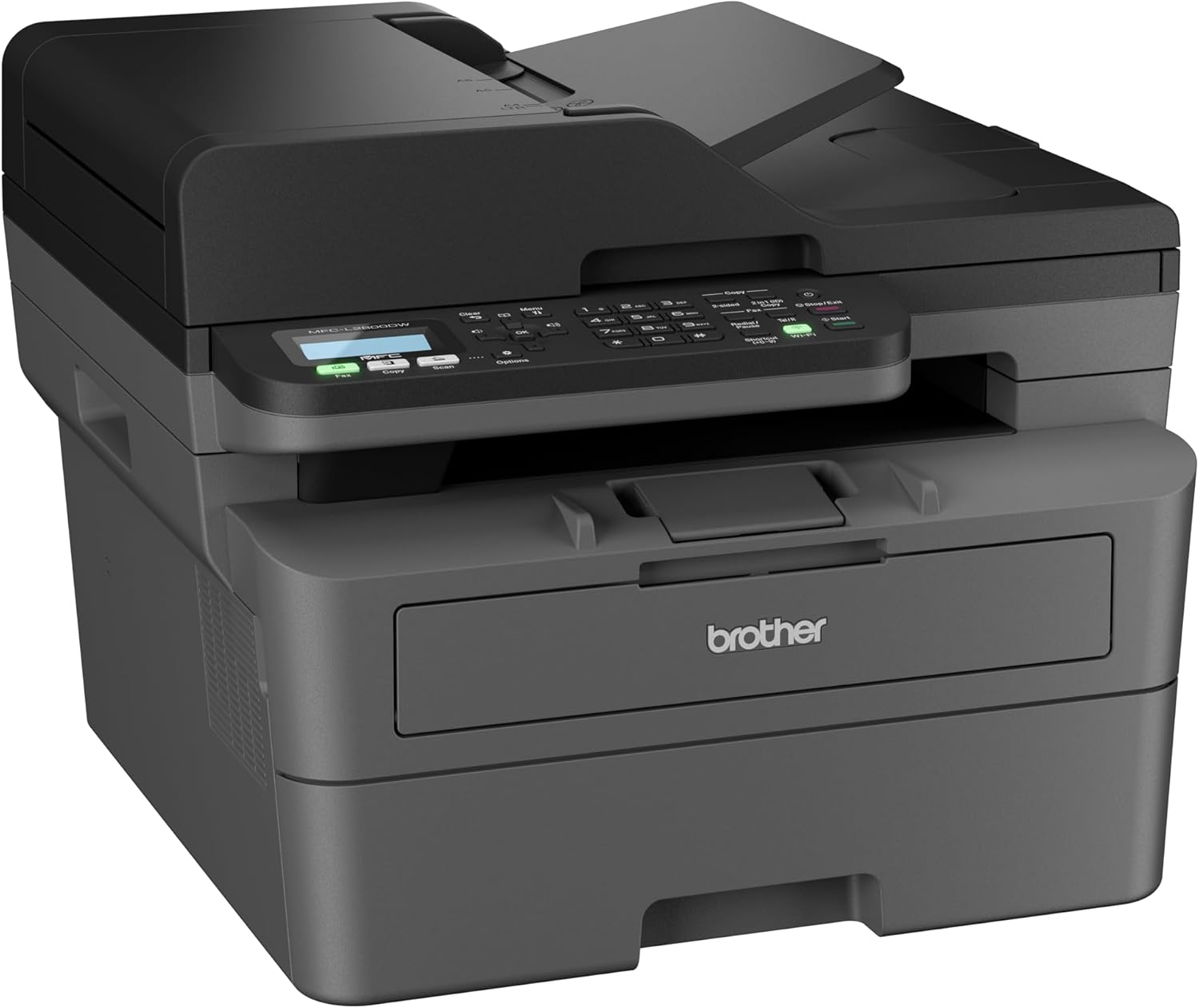 Imagen de Brother MFCL2800DW, Impresora multifunción láser Monocromo WiFi con fax, impresión automática a Doble Cara y ADF de 50 Hojas