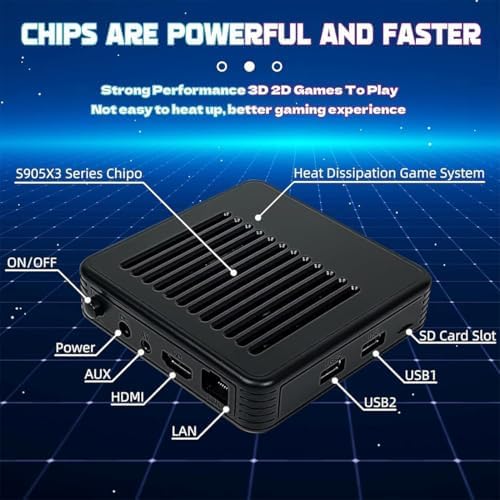Imagen de Caja de Juegos G11 Pro con 100000 Juegos, Consola de Videojuegos Plug and Play con 2 Mandos Inalámbricos, Almacenamiento de 256GB
