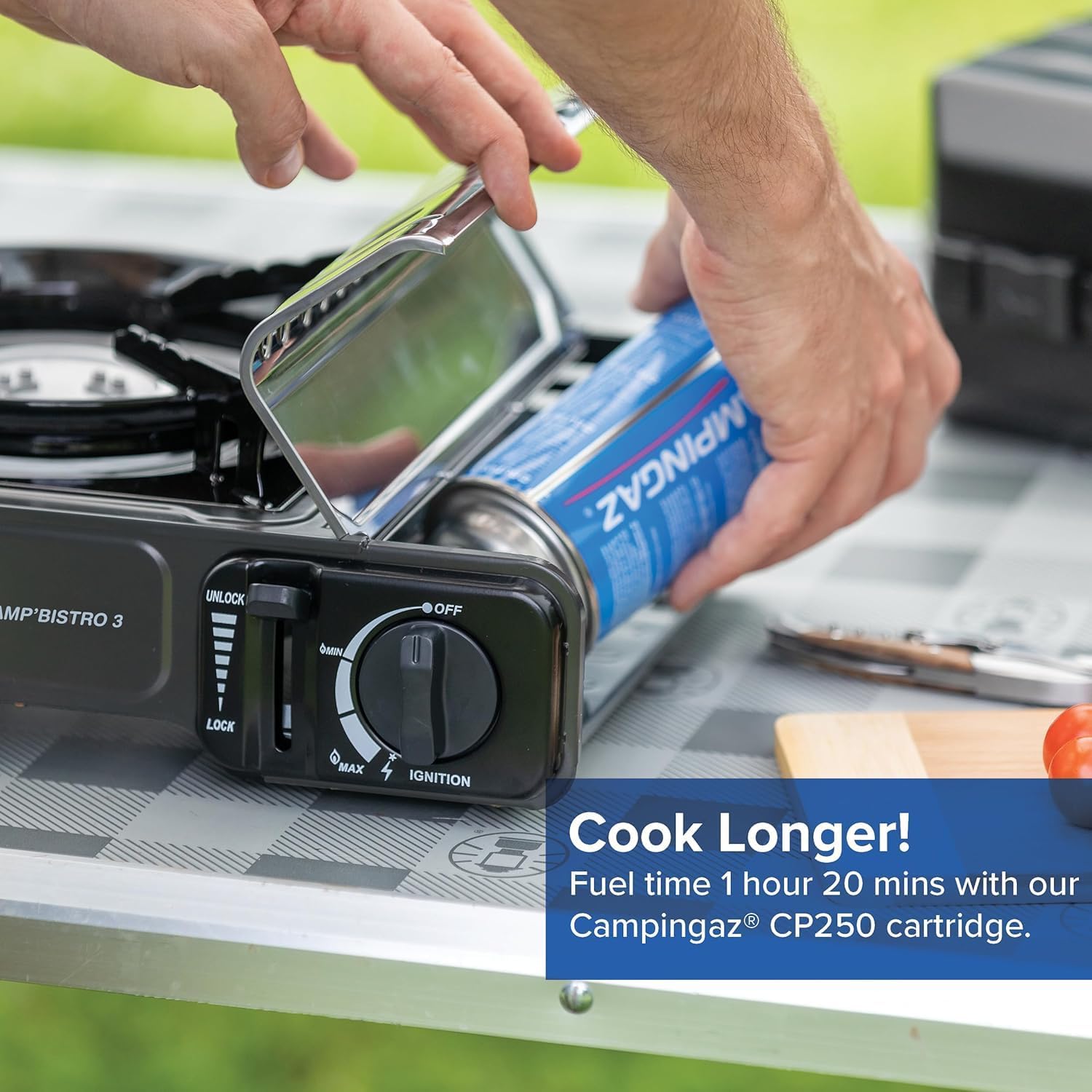Imagen de Campingaz , Camp Bistro 3 Hornillo De Gas Individual Potencia 2200 W Unisex Adulto, Negro, Talla Única