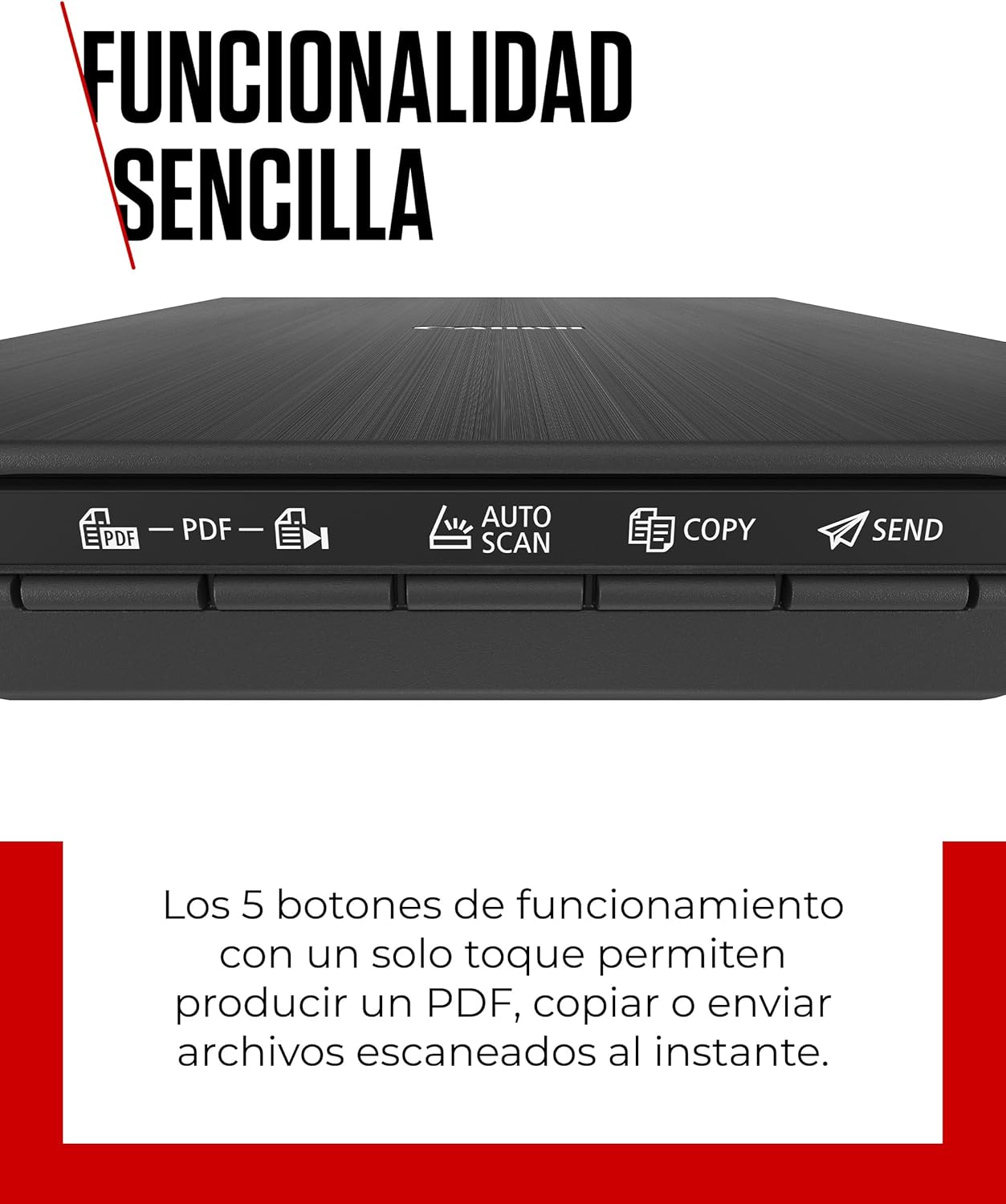 Imagen de Canon CanoScan LiDE 400 Escáner Plano, A4, Documentos y Fotografías, Escaneo y Copia Automática, Alta Resolución 4800 x 4800ppp, Escaneo de Alta Velocidad, Negro