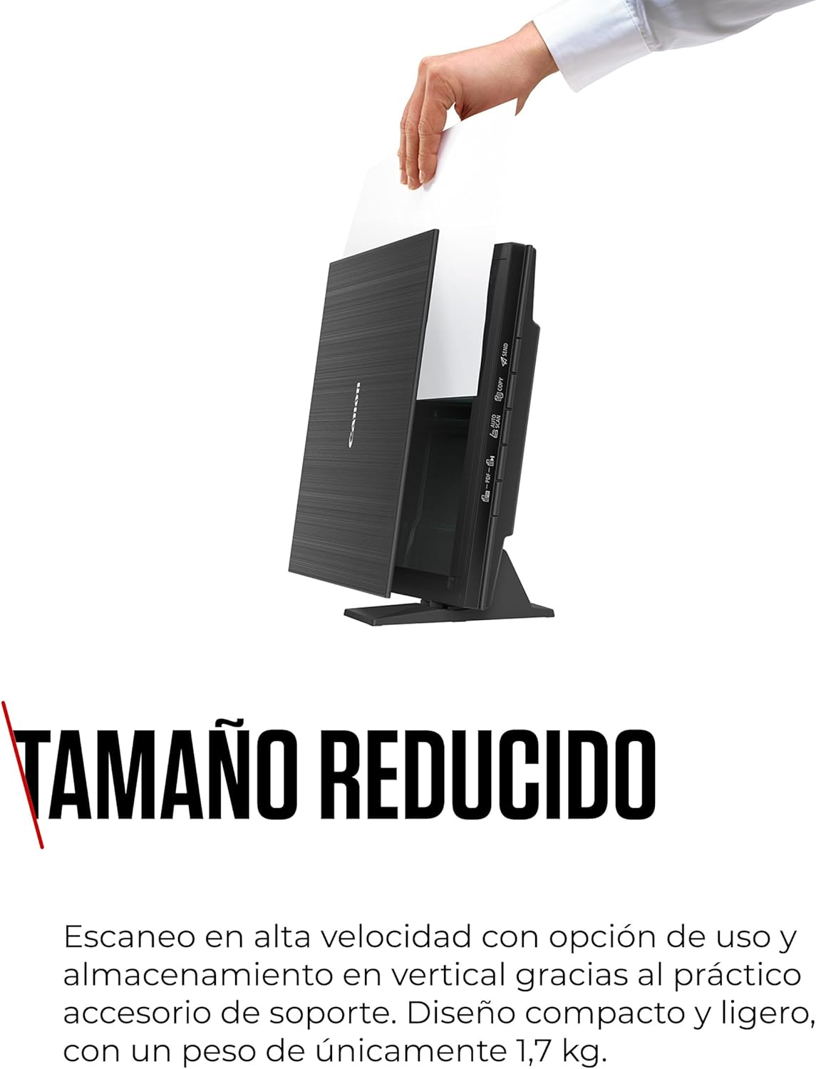 Imagen de Canon CanoScan LiDE 400 Escáner Plano, A4, Documentos y Fotografías, Escaneo y Copia Automática, Alta Resolución 4800 x 4800ppp, Escaneo de Alta Velocidad, Negro