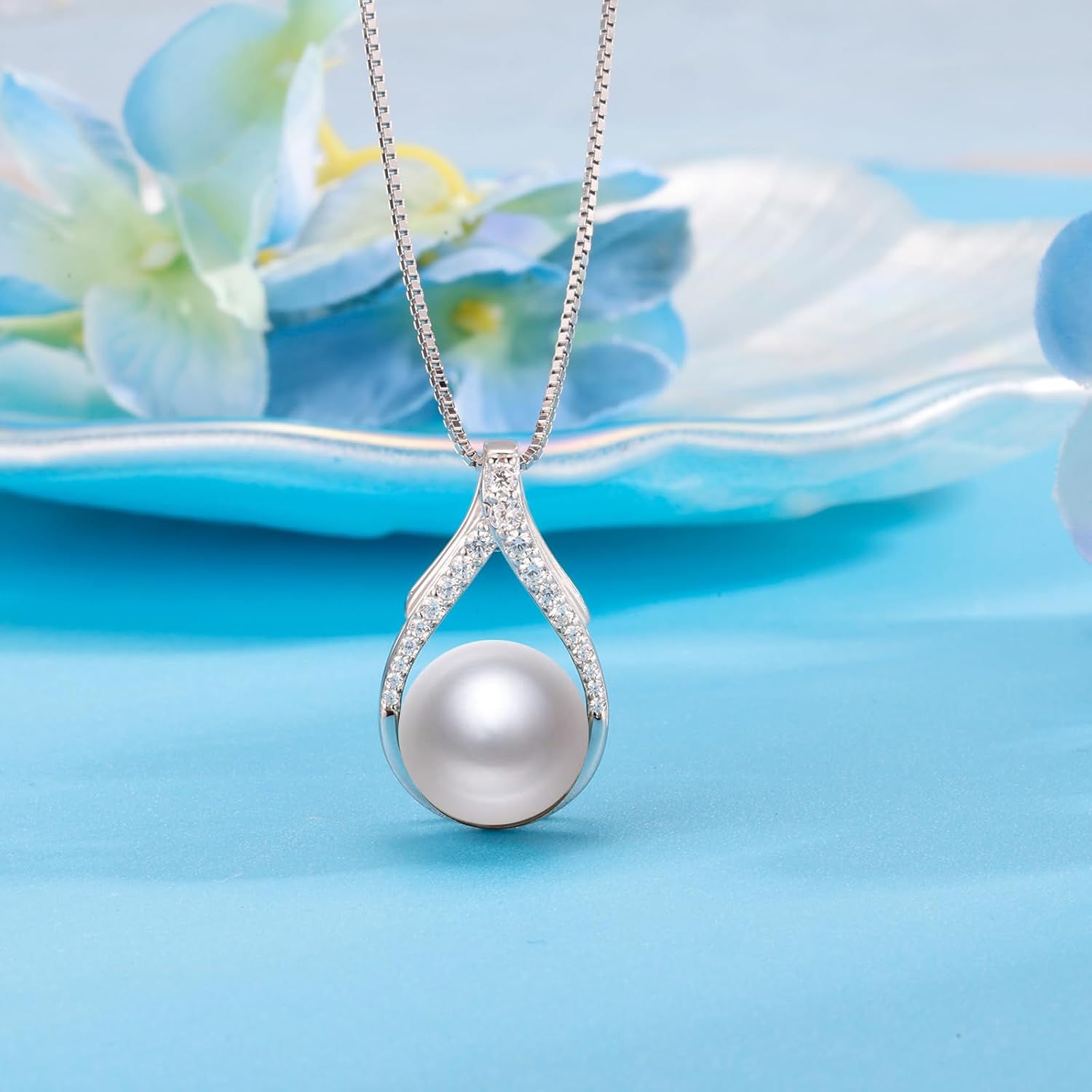 Imagen de Collar de Perlas - Regalo para Esposa, Mujeres, Aniversario, Día de la Madre, Boda, Cumpleaños, Navidad y San Valentín - Joyería Pearl
