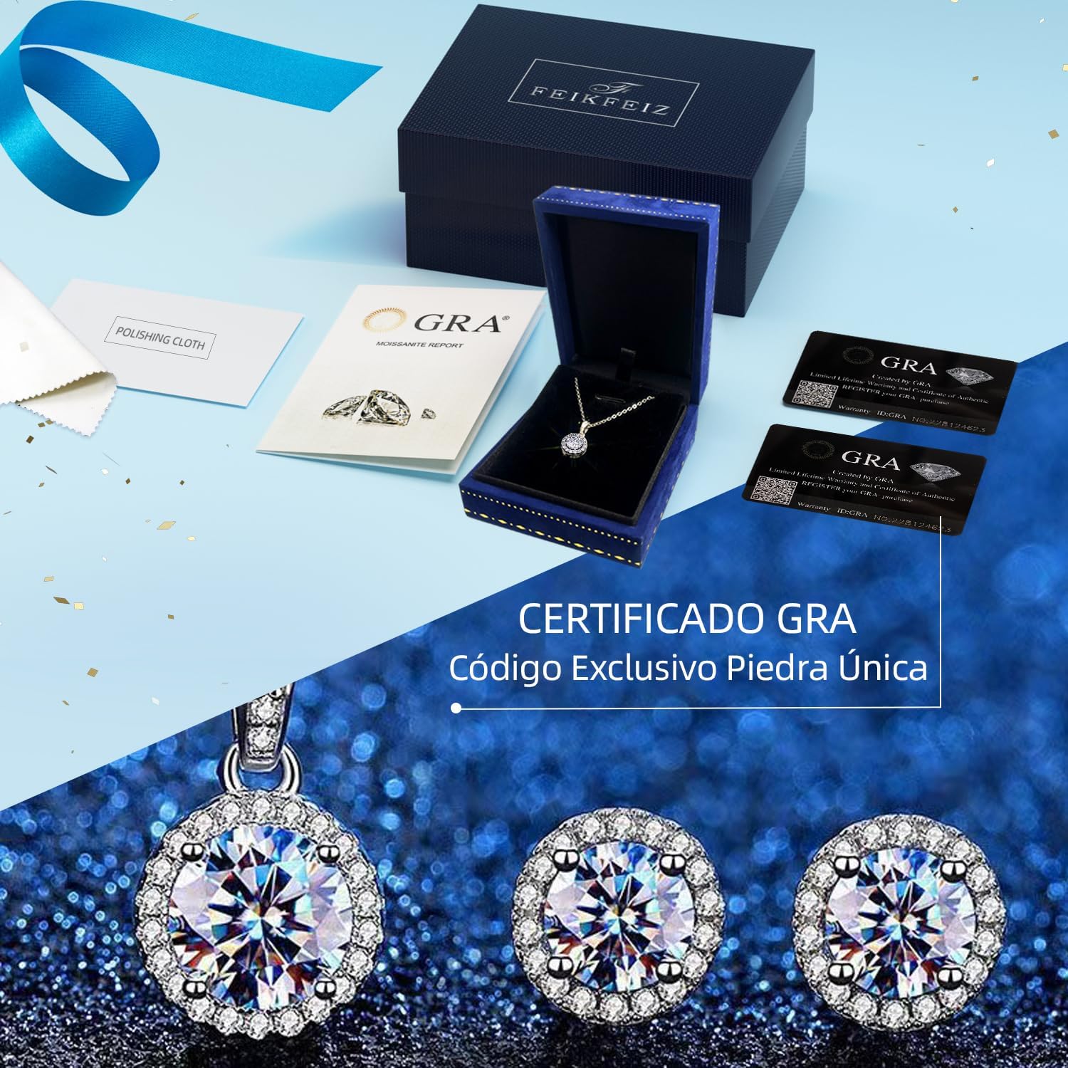 Imagen de Collares de moissanita para mujeres, colgante de plata 925, diamante de moissanita de 1-2 quilates, producido en laboratorio, plata 925 recubierta de oro blanco de 18 quilates, joya de colgante.