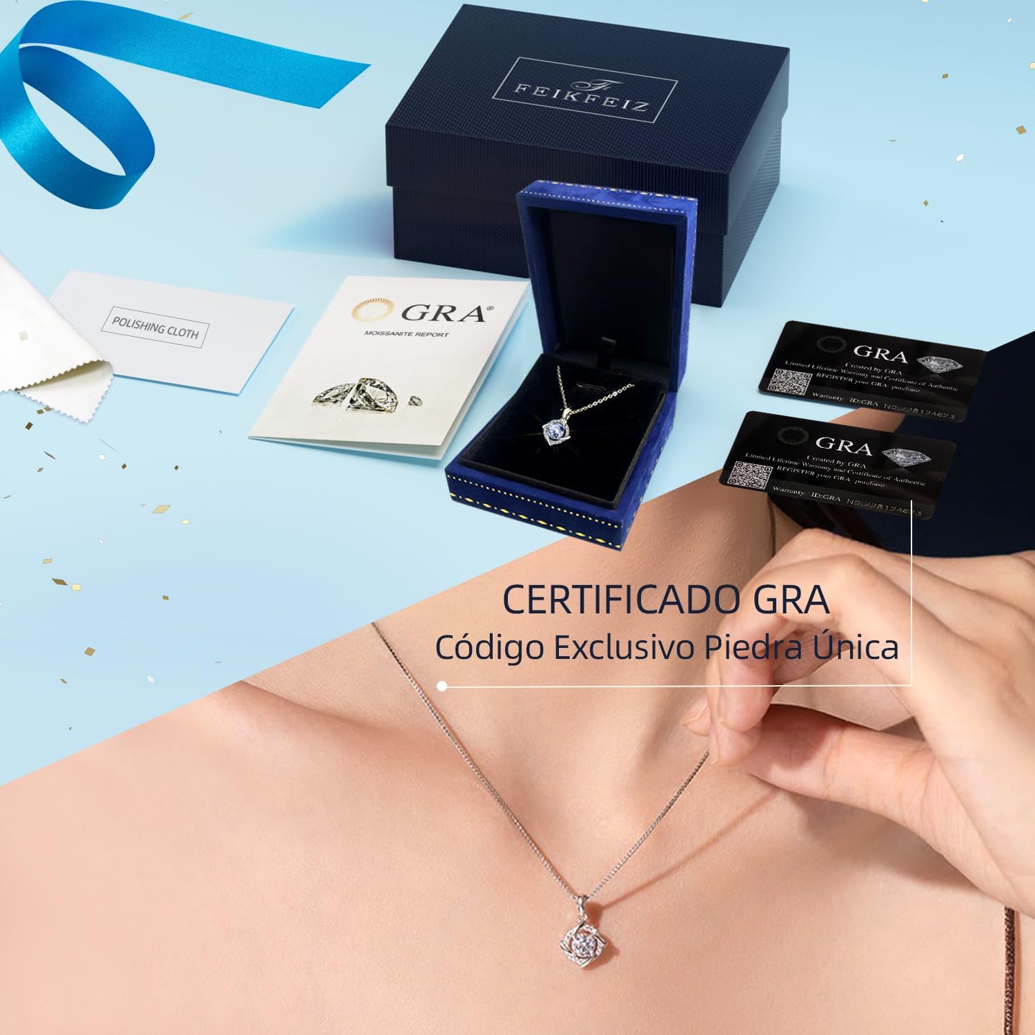 Imagen de Collares de moissanita para mujeres, colgante de plata 925, diamante de moissanita de 1-2 quilates, producido en laboratorio, plata 925 recubierta de oro blanco de 18 quilates, joya de colgante.