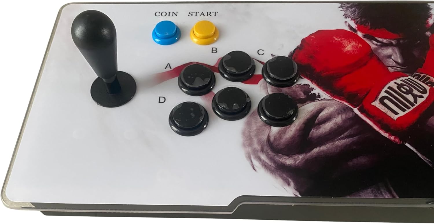 Imagen de Consola Arcade con 28000 Juegos Retro y Juegos 3D con LED Que cambian de Color y Sistema de Sonido y joysticks ovalados