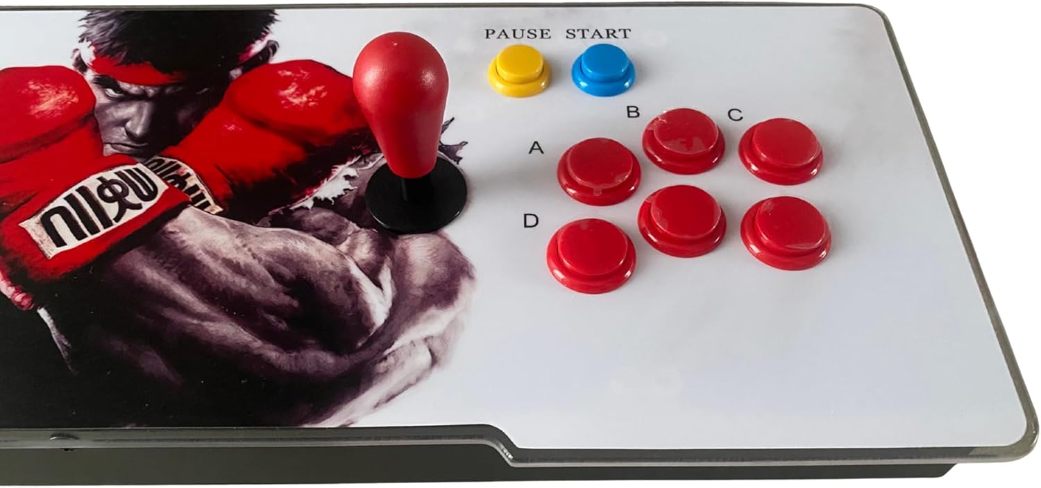 Imagen de Consola Arcade con 28000 Juegos Retro y Juegos 3D con LED Que cambian de Color y Sistema de Sonido y joysticks ovalados