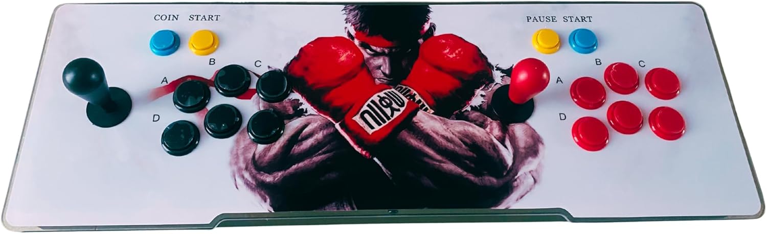 Imagen de Consola Arcade con 28000 Juegos Retro y Juegos 3D con LED Que cambian de Color y Sistema de Sonido y joysticks ovalados