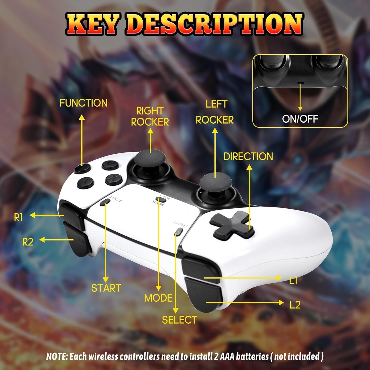 Imagen de Consola de Juegos Retro, Game Stick 20,000+ Juegos Clásicos, Plug & Play HDMI, Consola Portáti 2 Mandos Inalámbricos, Regalo para Niños y Adultos (64G)