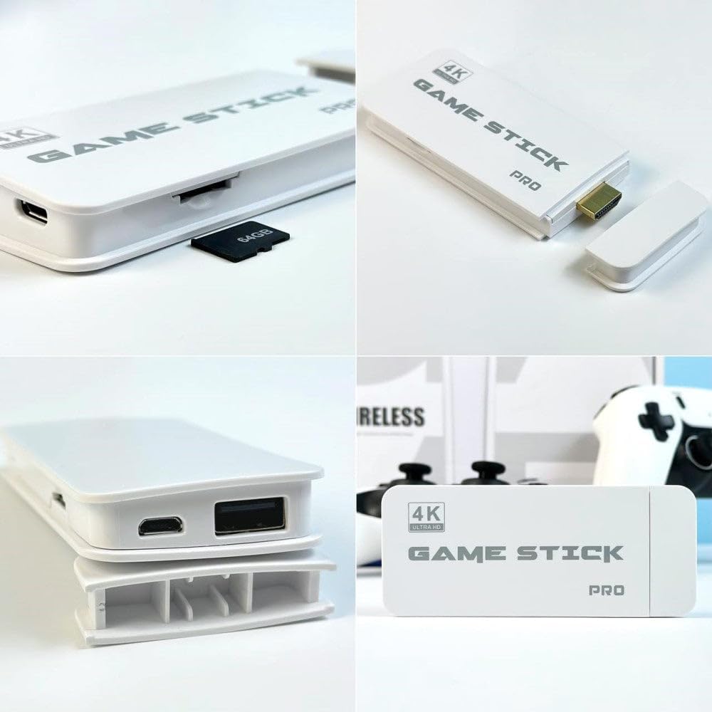 Imagen de Consola Retro PRO Versión 2026 23 Emuladores +20.000 Videojuegos 2 Mandos Inalámbricos Blancos Juegos Clásicos Tarjeta 64GB | Regalo Navidad | Videoconsola Arcade Pincho Stick HDMI TV Tele