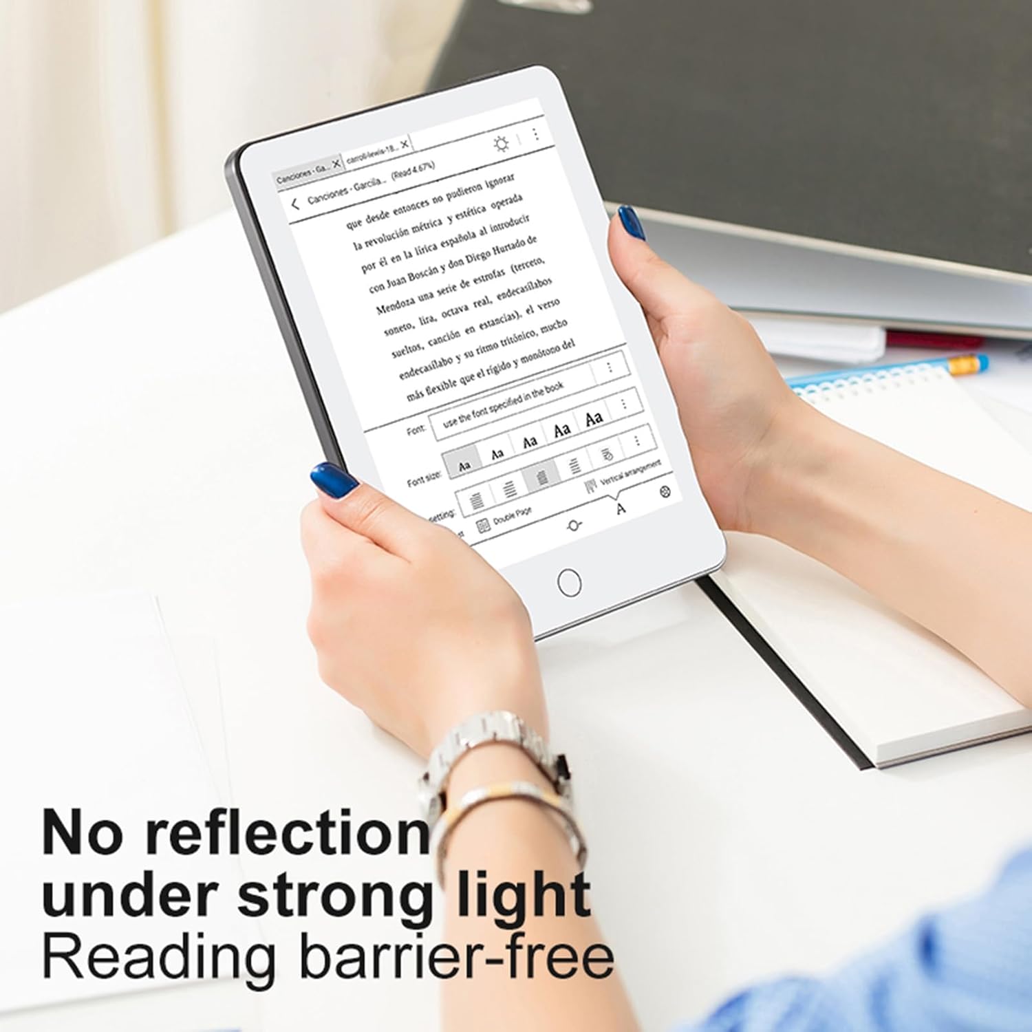 Imagen de Cuifati Lector de Libros Electrónicos de 64G, Pantalla HD de 6