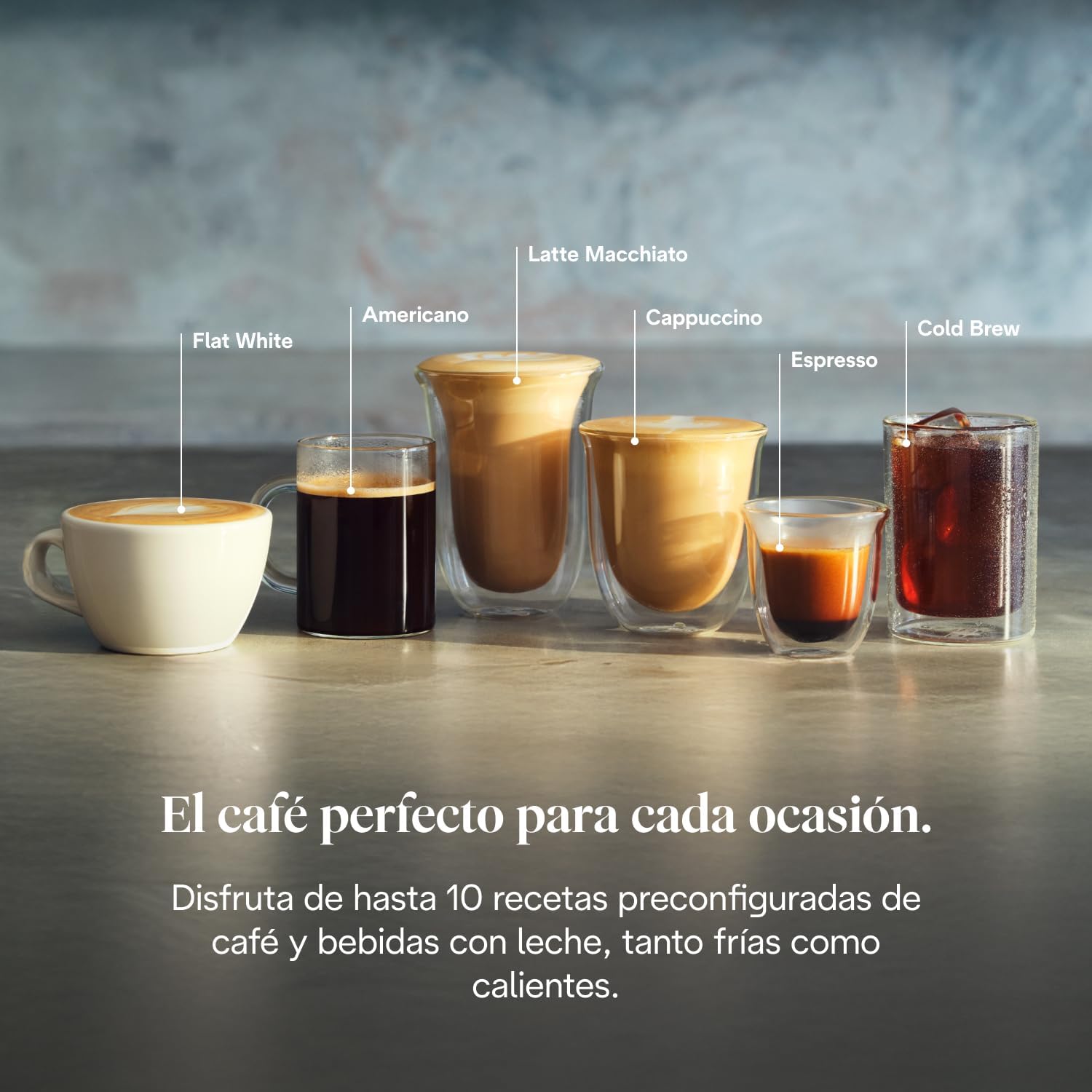 Imagen de De’Longhi La Specialista Touch – Perfetto Cafetera Espresso, Molinillo Integrado, 10 Bebidas One-Touch, Cold Brew, Espumador Leche Automático y Manual, Pantalla Táctil, Metal (EC9455.M)