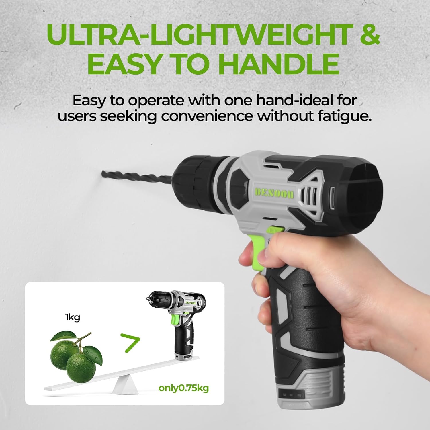 Imagen de DESOON Caja Herramientas Completa Eléctricas 151 Piezas con 12V Taladro Eléctrico sin Cuerda, Caja profesional de Herramientas Domésticas de Bricolaje para Oficinas y Jardín