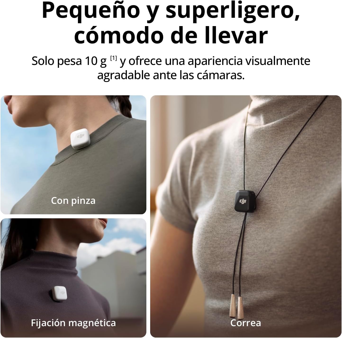 Imagen de DJI Mic Mini Micrófono Inalámbrico (1 TX + 1 RX), cancelación de Ruido, límite automático, micrófono inalámbrico Profesional para cámaras/iPhone/Android, Vlogs, Streaming, transmisión a 400 m