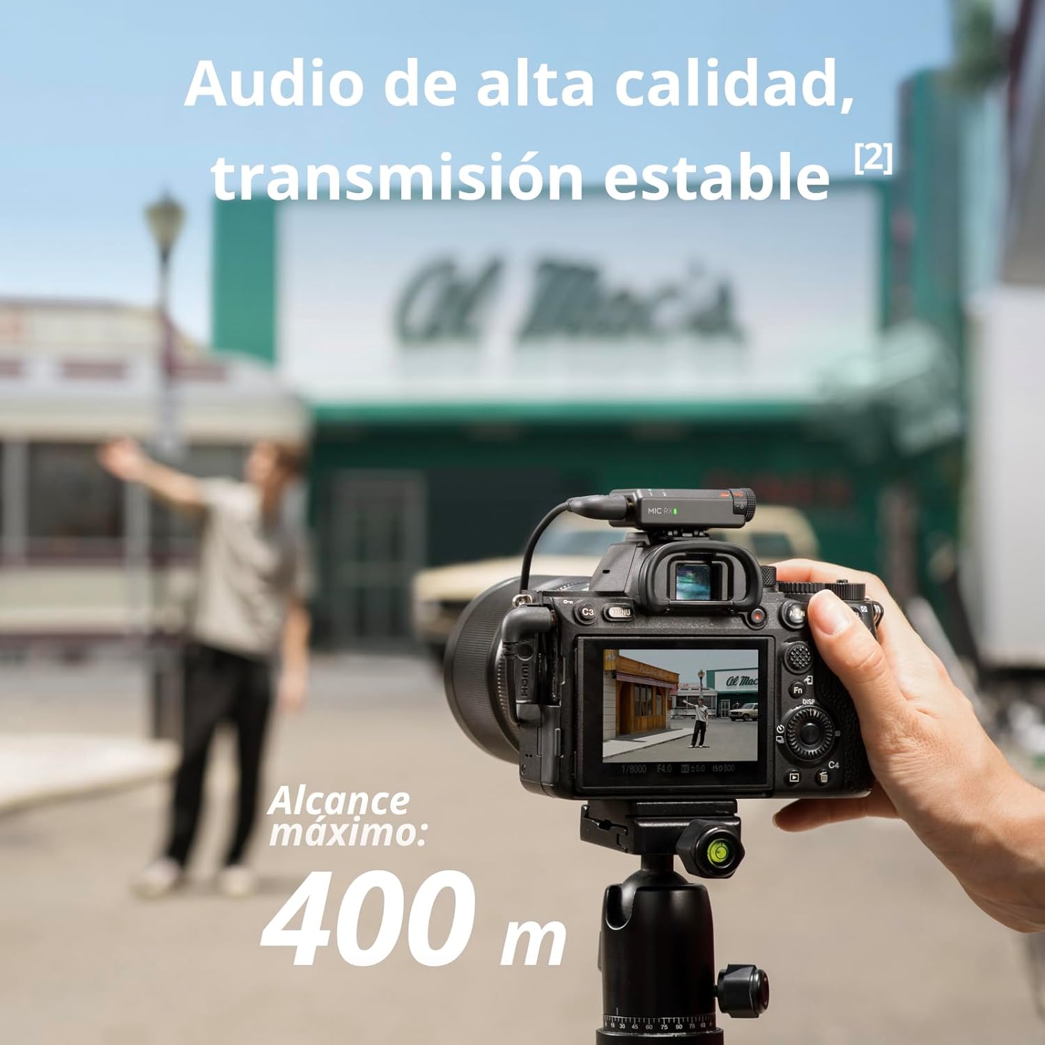 Imagen de DJI Mic Mini Micrófono Inalámbrico (1 TX + 1 RX), cancelación de Ruido, límite automático, micrófono inalámbrico Profesional para cámaras/iPhone/Android, Vlogs, Streaming, transmisión a 400 m