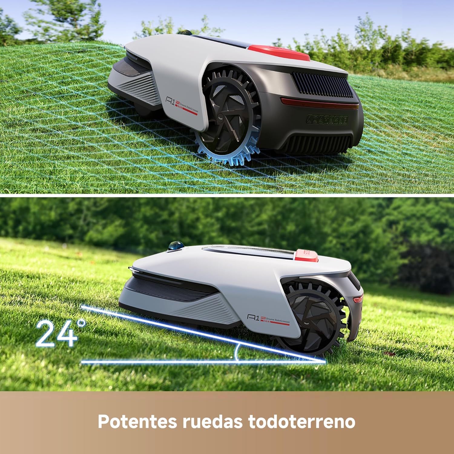 Imagen de DREAME A1 Pro Robot Cortacésped sin Cables Perimetrales, LiDAR 3D de 360°, Recomendado para 2000 m², Control por Aplicación, Gestión Intuitiva de Zonas, Detección Inteligente de Obstáculos