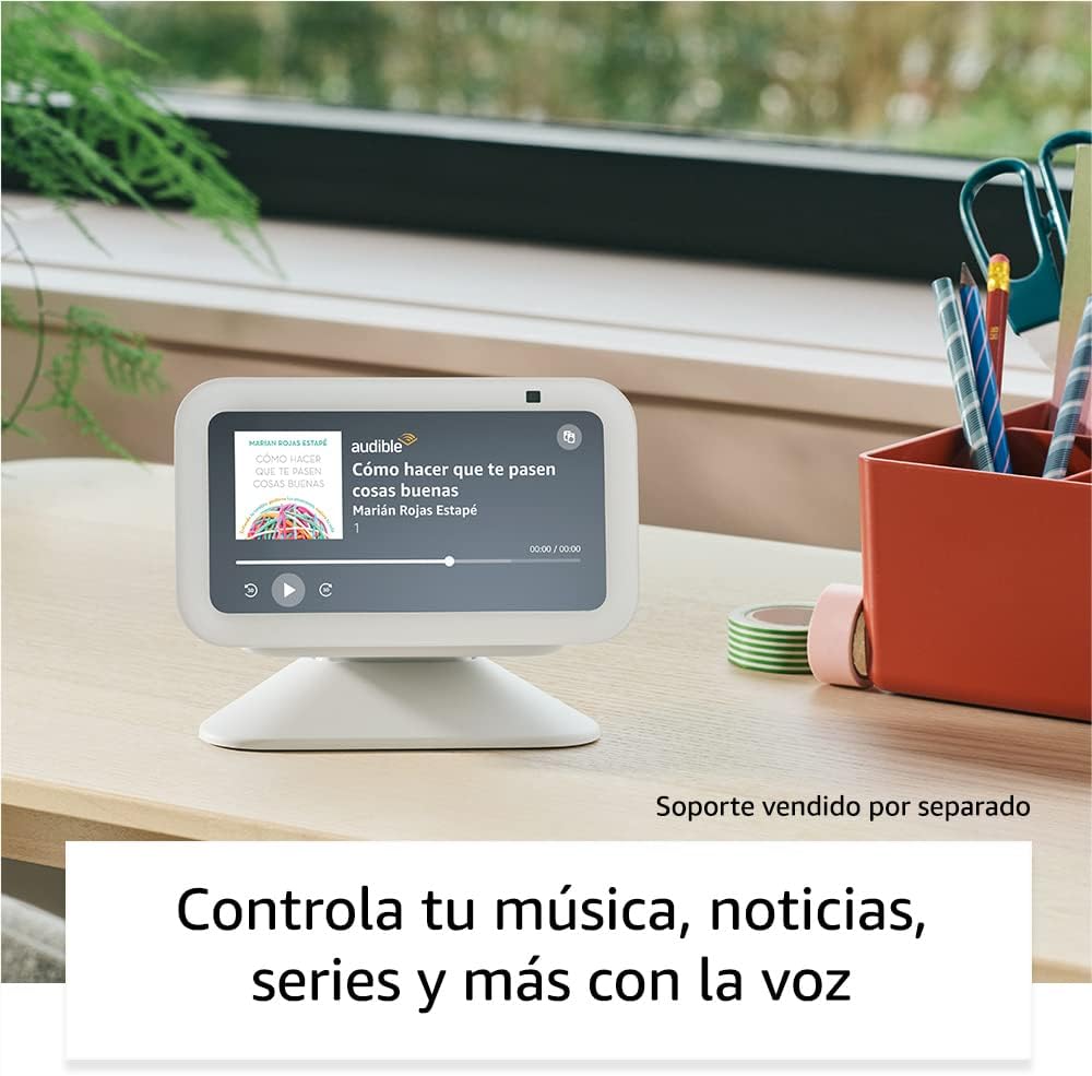 Imagen de Echo Show 5 (Última generación) | Pantalla táctil inteligente con Alexa diseñada para controlar tus dispositivos de Hogar digital y más | Blanco