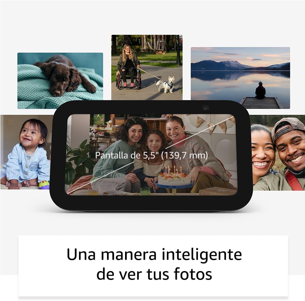 Imagen de Echo Show 5 (Última generación) | Pantalla táctil inteligente con Alexa diseñada para controlar tus dispositivos de Hogar digital y más | Blanco