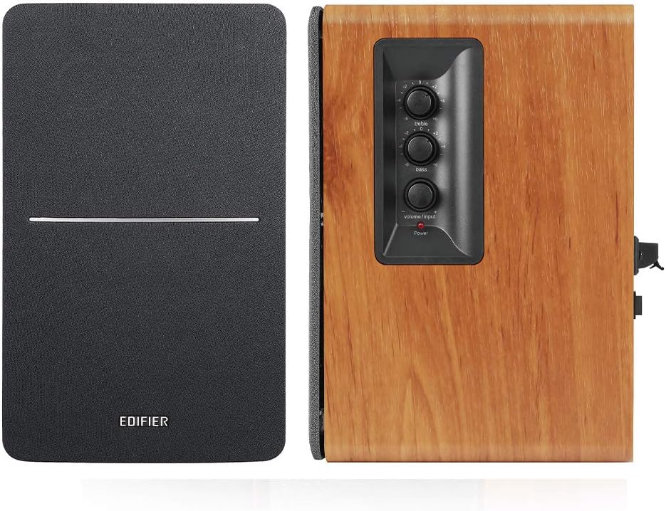 Imagen de Edifier Altavoces Activos de estantería con Bluetooth R1280DBs- Entrada óptica - Altavoces de Estudio Tipo Monitor 2.0 Wireless - 42W RMS con Salida de línea para subwoofer - Grano de Madera